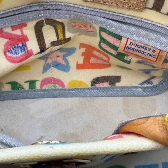 Dooney &  Bourke Y2K Graffiti Spell Out Purse Coated Canvas with Strap - Picture 6 of 9